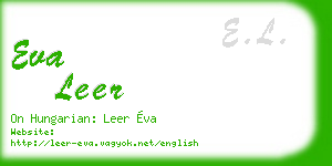 eva leer business card